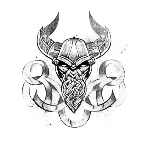 viking, hammer, norse tattoo design idea