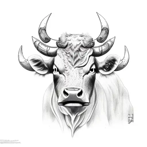 cattle tattoo design idea