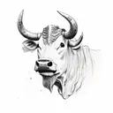cattle tattoo design idea