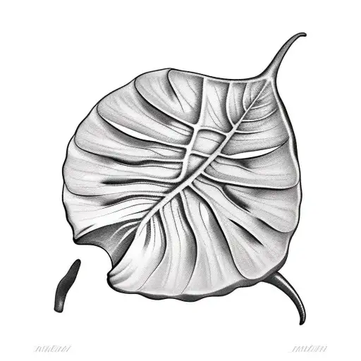 monstera deliciosa leaf snake  tattoo design idea
