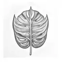 monstera deliciosa leaf snake  tattoo design idea