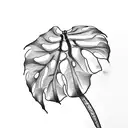 monstera deliciosa leaf snake  tattoo design idea