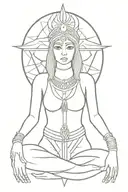 Isis goddess tattoo design idea
