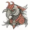 a Darth Maul vulture bird tattoo design idea