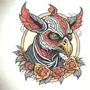 a Darth Maul vulture bird tattoo design idea