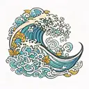 surf onda tattoo design idea