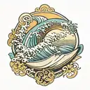 surf onda tattoo design idea