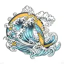 surf onda tattoo design idea