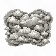 clouds surrounding tattoo design idea
