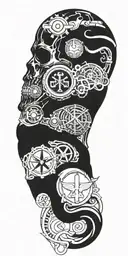 army medic symbol surrounded tattoo design idea