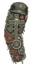 army medic symbol surrounded tattoo design idea