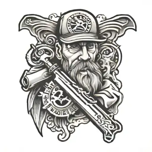 memorial tattoo for dad mechanic tuff guy tattoo design idea