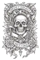 rest in peace dad memorial tattoo design idea