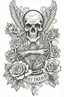rest in peace dad memorial tattoo design idea