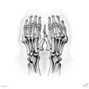 skeleton hands tattoo design idea