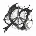 Aquarius constellation intertwined with a peace symbol tattoo design idea