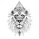 the roma gypsy symbol and a lion tattoo design idea