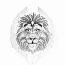 the roma gypsy symbol and a lion tattoo design idea