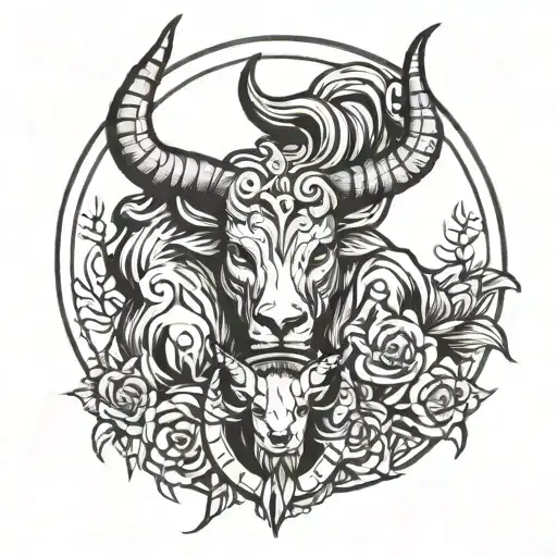 Taurus Leo Capricorn tattoo design idea