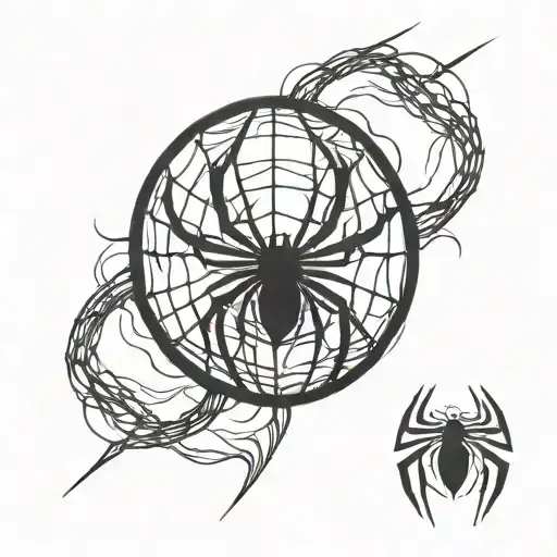 spiderman logo tattoo design idea