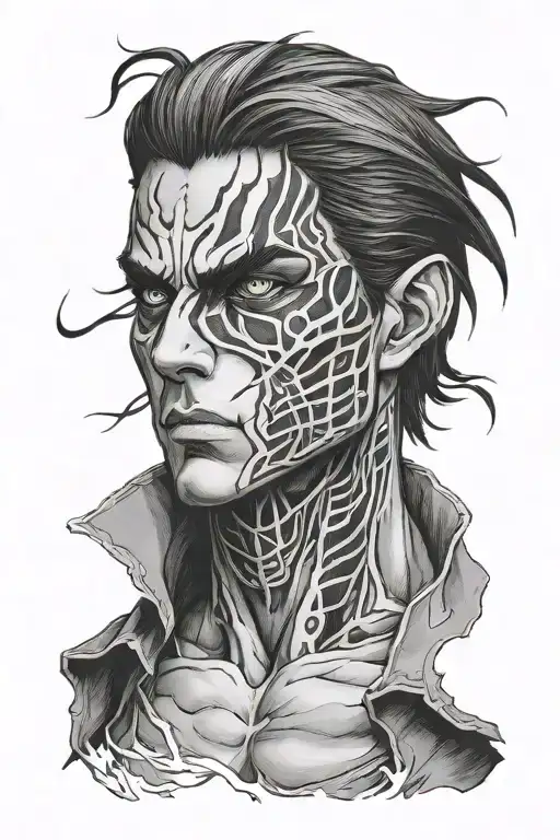 Eren yeager Titan face  tattoo design idea
