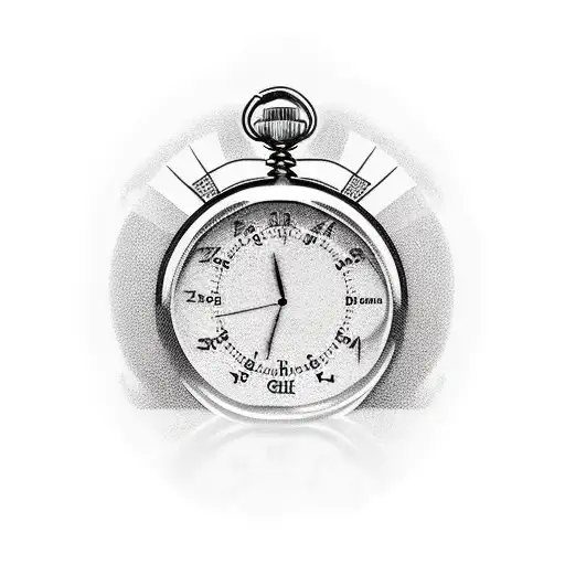 stopwatch with bible verse's  tattoo design idea