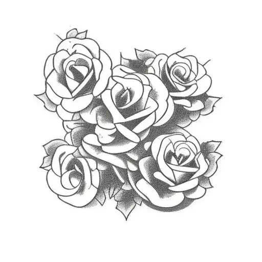 full chest of black and red roses with ivy and branched and vines tattoo design idea
