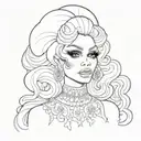 trixie mattel tattoo design idea