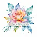 just breathe tattoo design idea