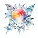 just breathe tattoo design idea