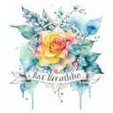 just breathe tattoo design idea