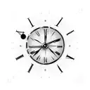 old clock melting tattoo design idea