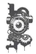 eye surrounded by digital clock in the center of a videocamera  tattoo design idea