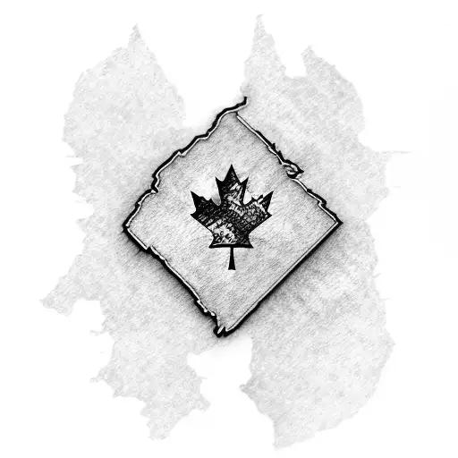 map of Dominican republic, Canadian flag tattoo design idea