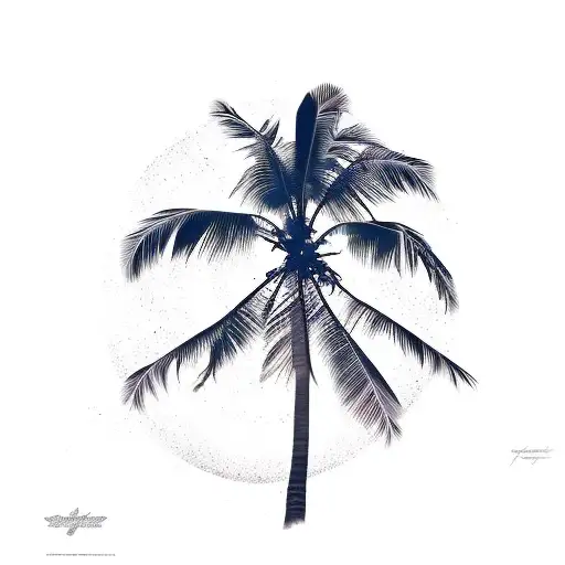 volleyball, palm trees,Canadian Dominican  tattoo design idea