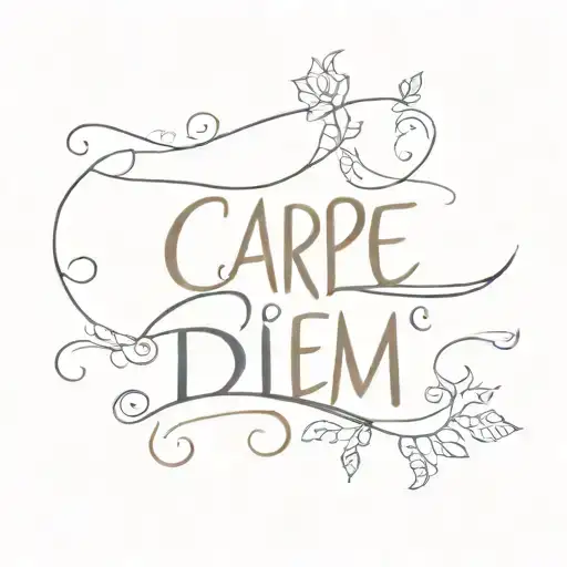Carpe diem tattoo design idea