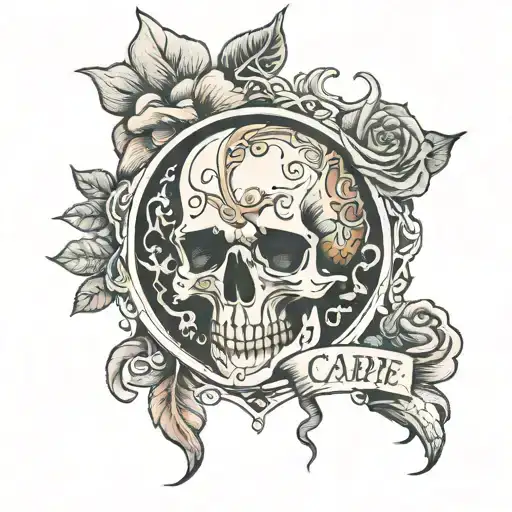 Carpe diem tattoo design idea