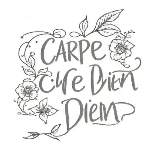 Carpe diem tattoo design idea