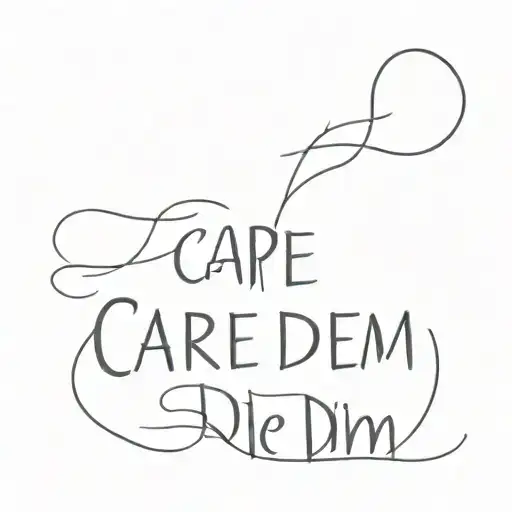 Carpe diem tattoo design idea