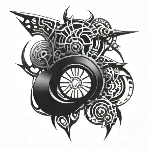 biomechanical tattoo design idea