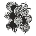 biomechanical tattoo design idea
