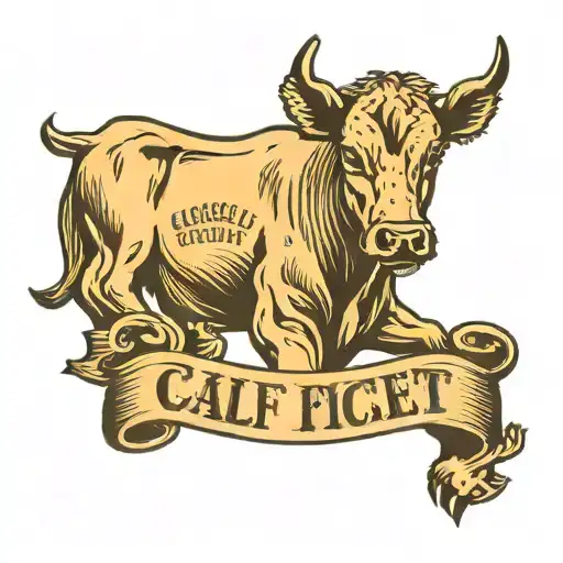 calf picket sign with middle finger tattoo tattoo design idea