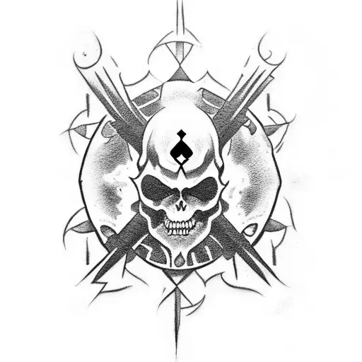  black metal tattoo with the inscription "everyone has his own god" tattoo design idea