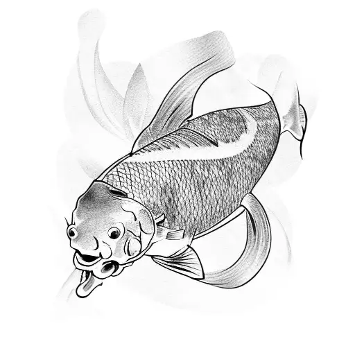 2 koi fish  tattoo design idea