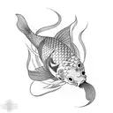 2 koi fish  tattoo design idea