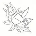 Create a minimalistic tattoo design with white background, black ink using my big brother’s whom I lost last year initia tattoo design idea