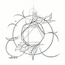 Create a minimalistic tattoo design with white background, black ink using my big brother’s whom I lost last year initia tattoo design idea