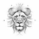 lion in mandala tattoo design idea