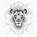 lion in mandala tattoo design idea