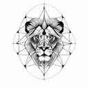 lion in mandala tattoo design idea